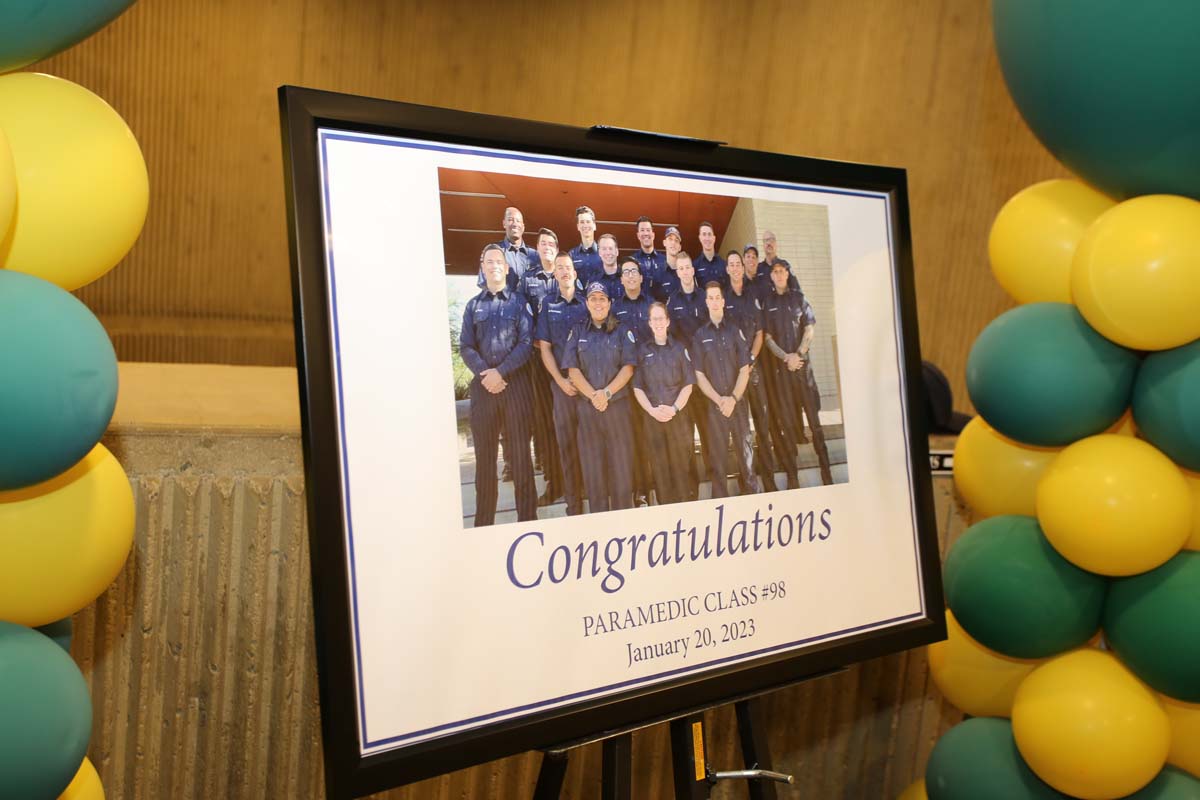 People enjoying the Paramedic Graduation