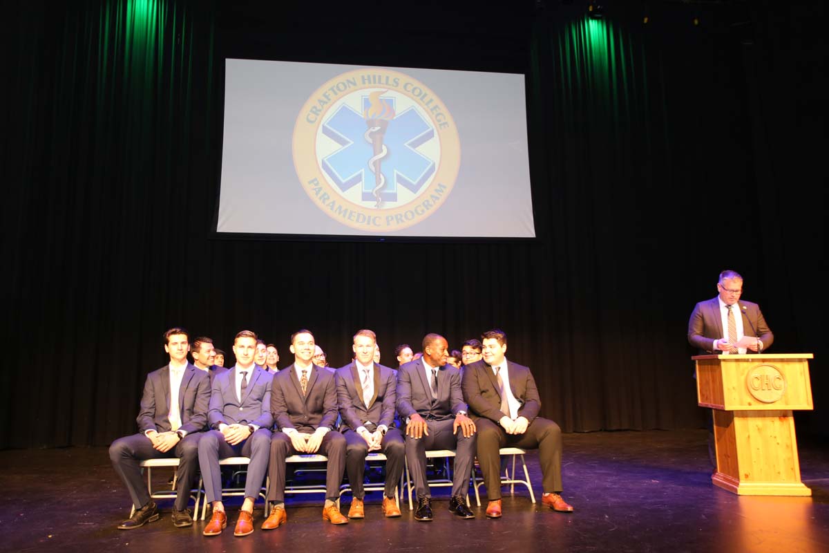 People enjoying the Paramedic Graduation