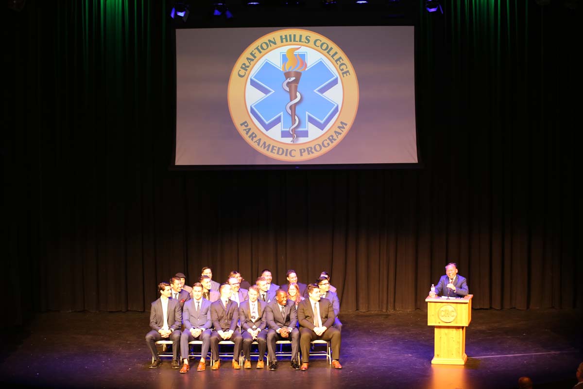 People enjoying the Paramedic Graduation