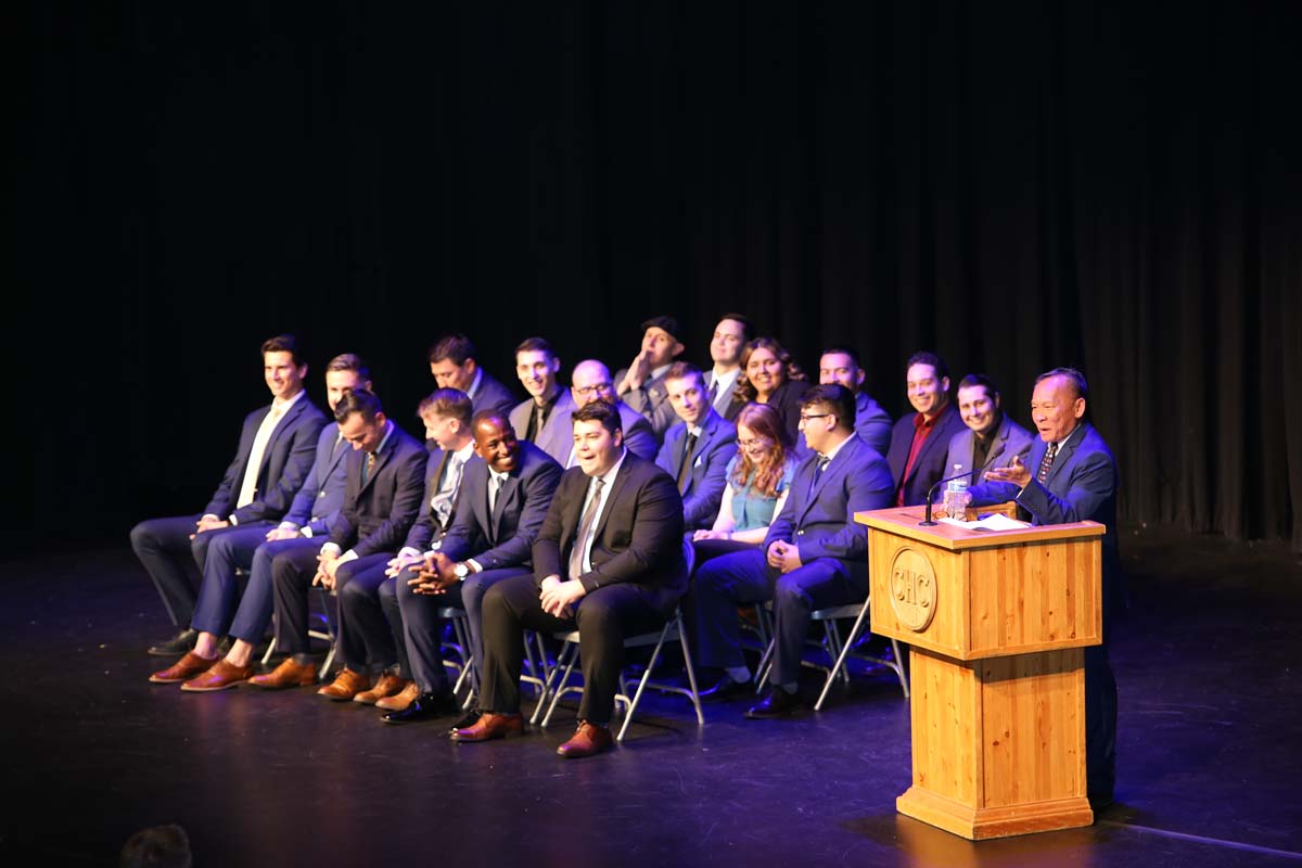 People enjoying the Paramedic Graduation