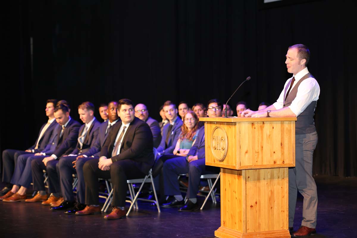 People enjoying the Paramedic Graduation