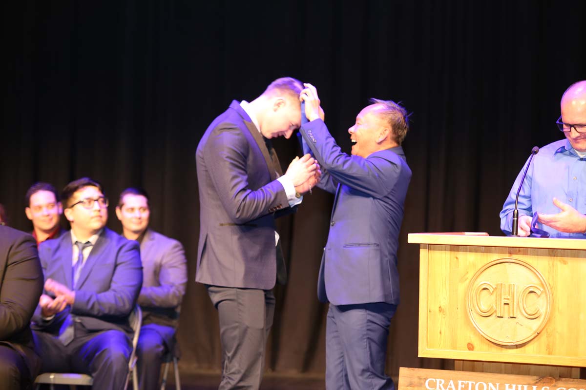 People enjoying the Paramedic Graduation