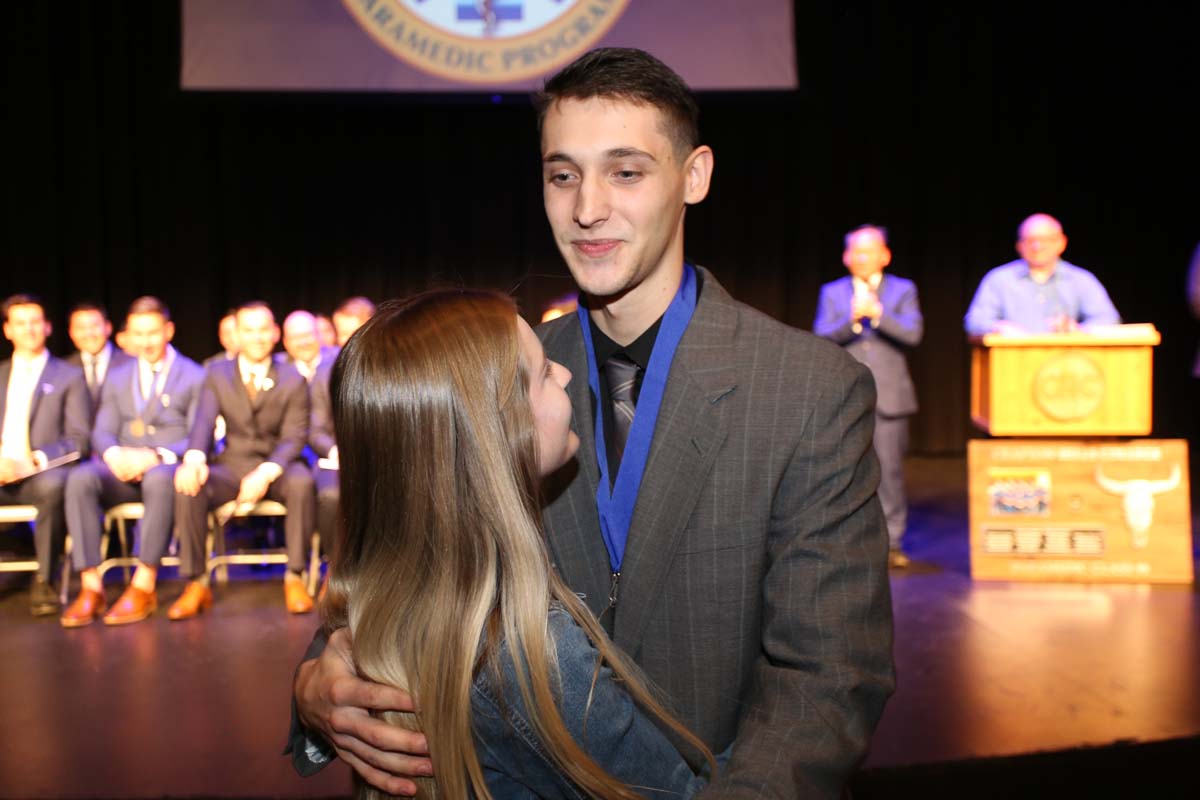 People enjoying the Paramedic Graduation