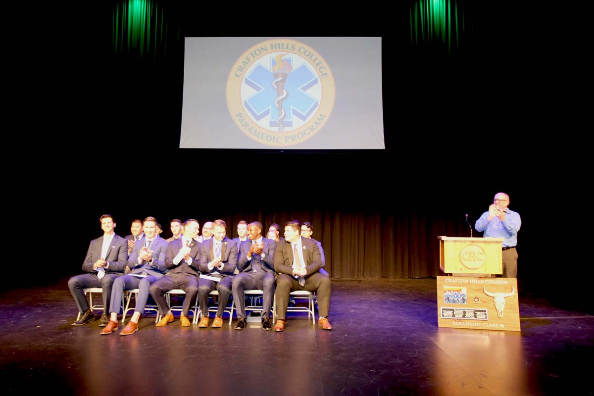 People enjoying the Paramedic Graduation