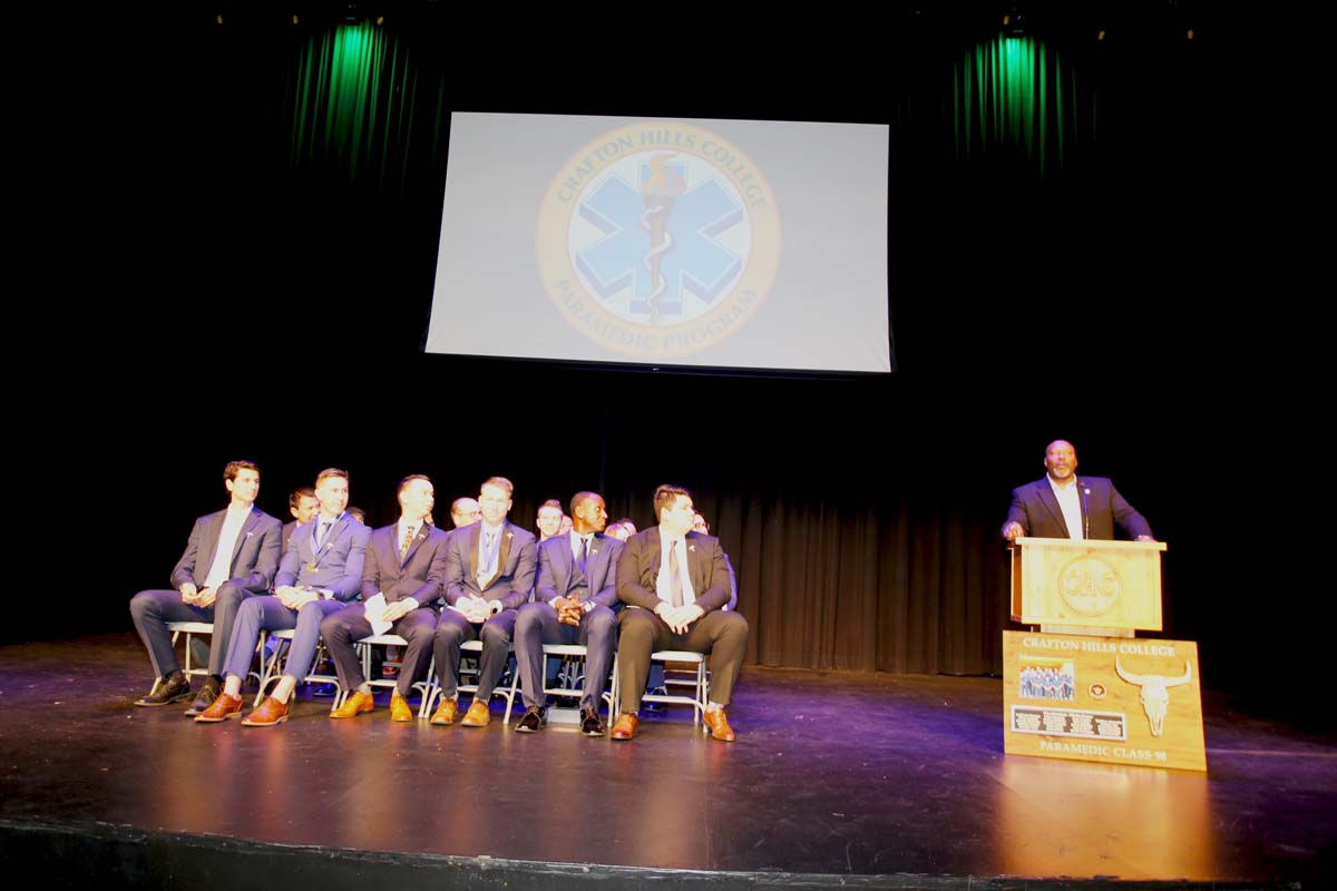 People enjoying the Paramedic Graduation