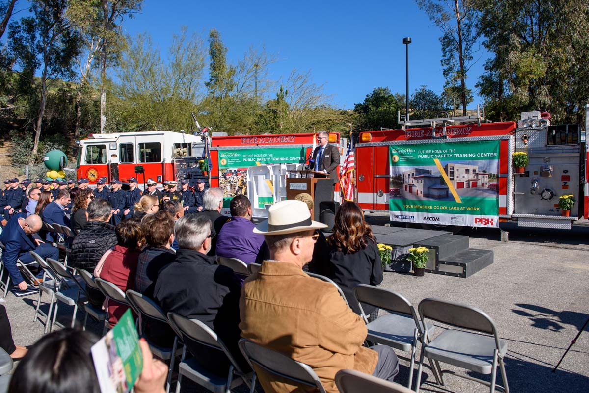 People enjoying the groundbreaking ceremony