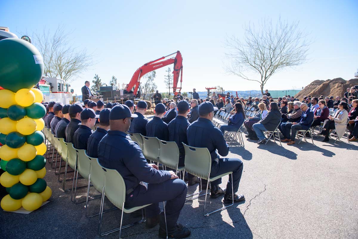 People enjoying the groundbreaking ceremony