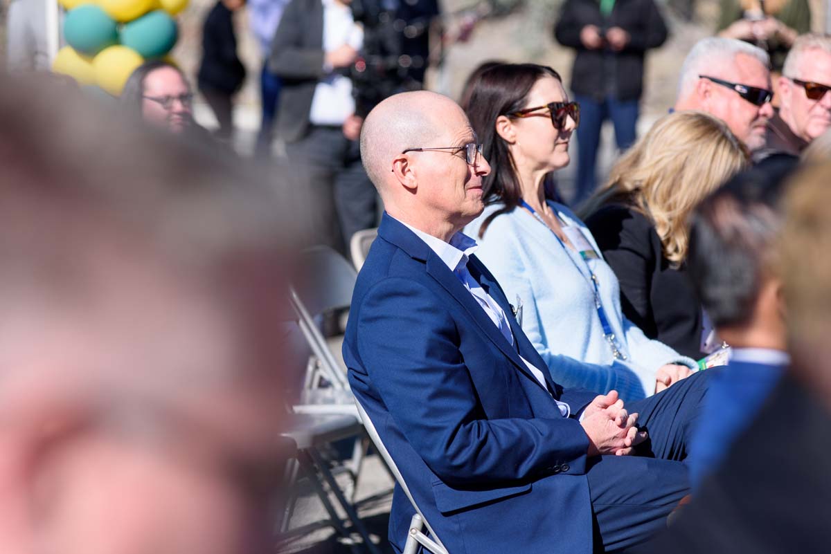 People enjoying the groundbreaking ceremony