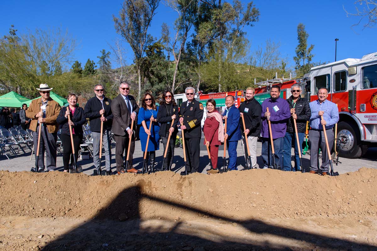 People enjoying the groundbreaking ceremony