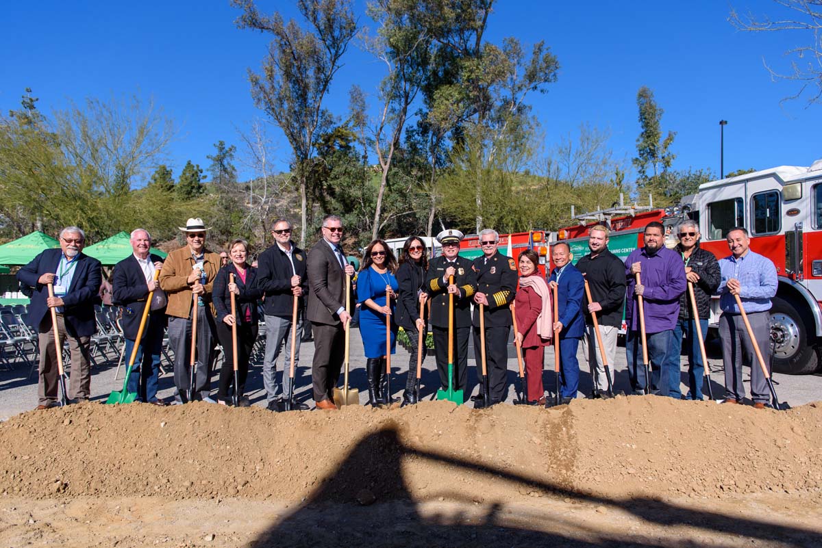 People enjoying the groundbreaking ceremony