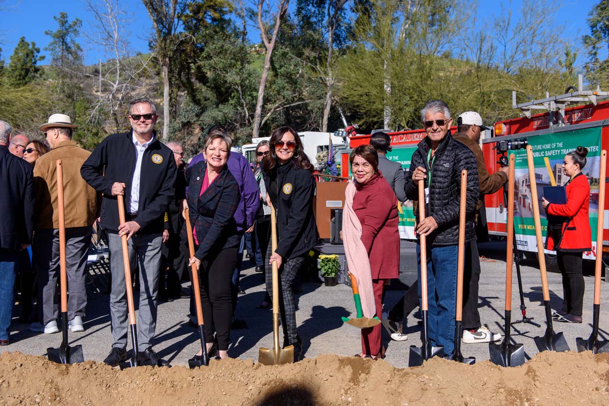 People enjoying the groundbreaking ceremony