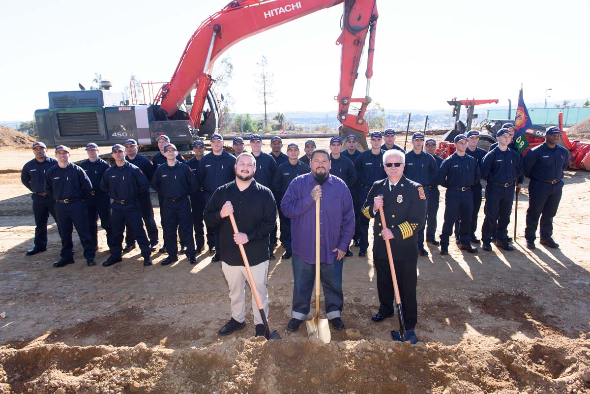 People enjoying the groundbreaking ceremony