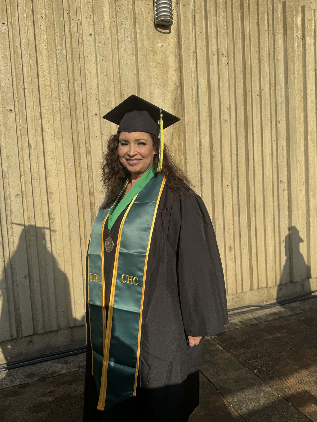 Graduates walk to stage at CHC's Commencement 2024.