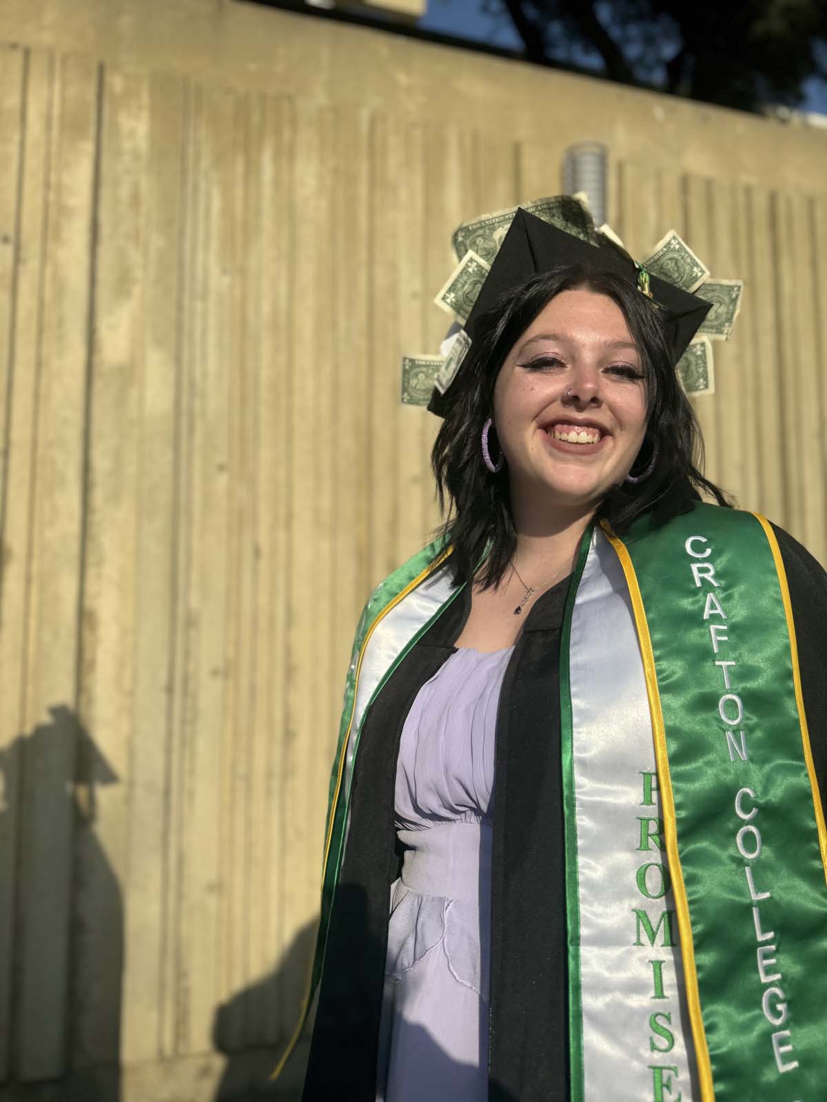 Graduates walk to stage at CHC's Commencement 2024.