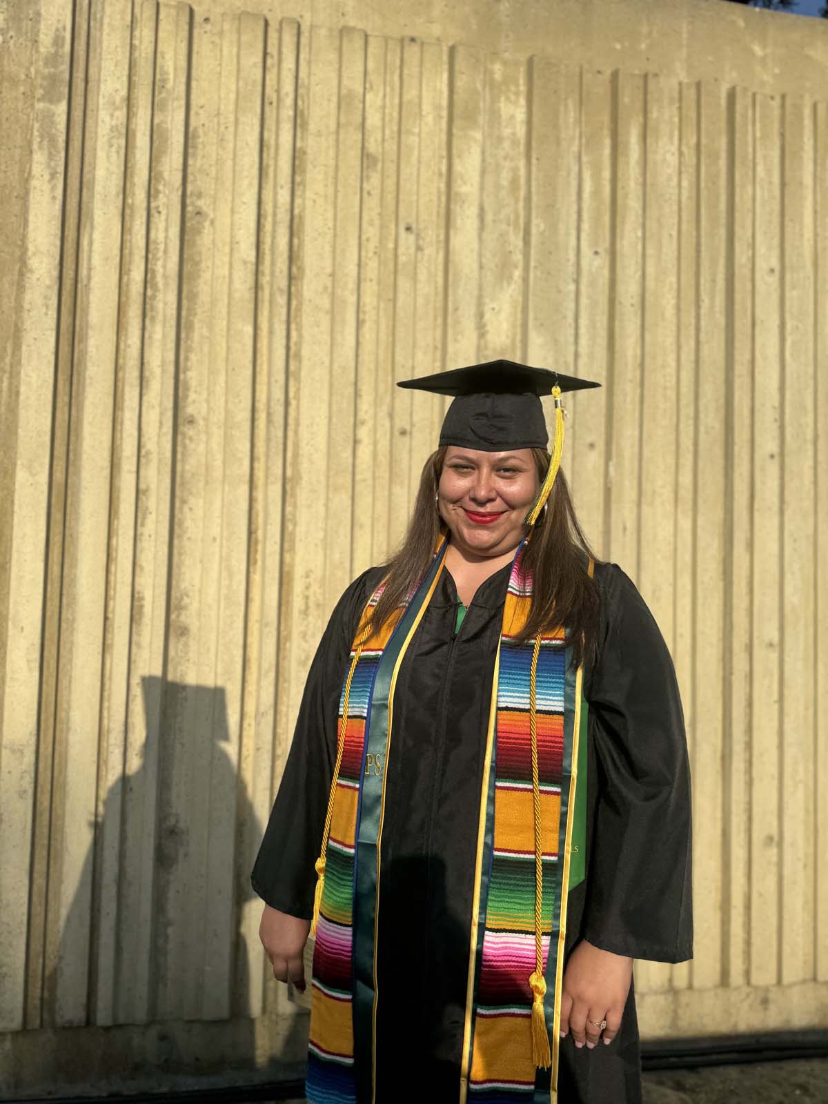 Graduates walk to stage at CHC's Commencement 2024.