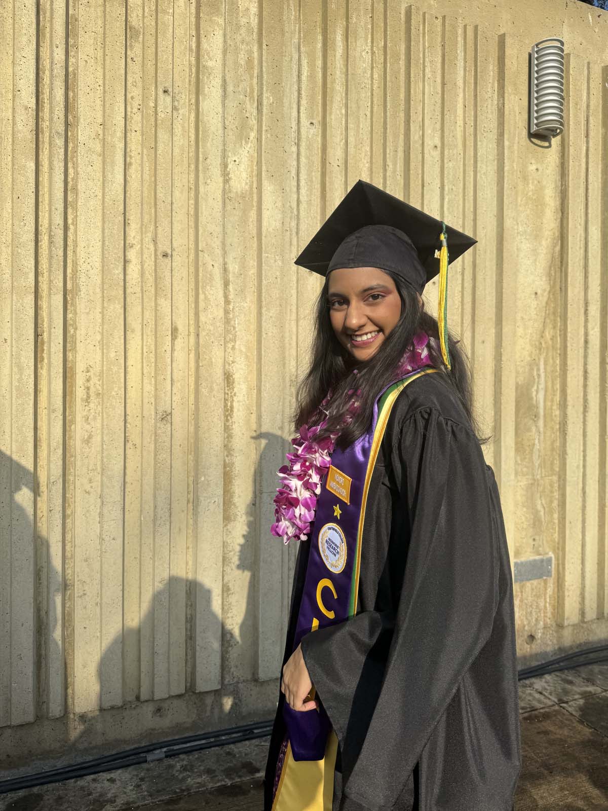 Graduates walk to stage at CHC's Commencement 2024.