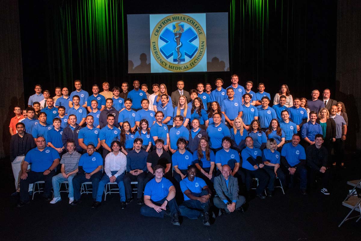 Emergency Medical Technician graduates at Crafton Hills College.