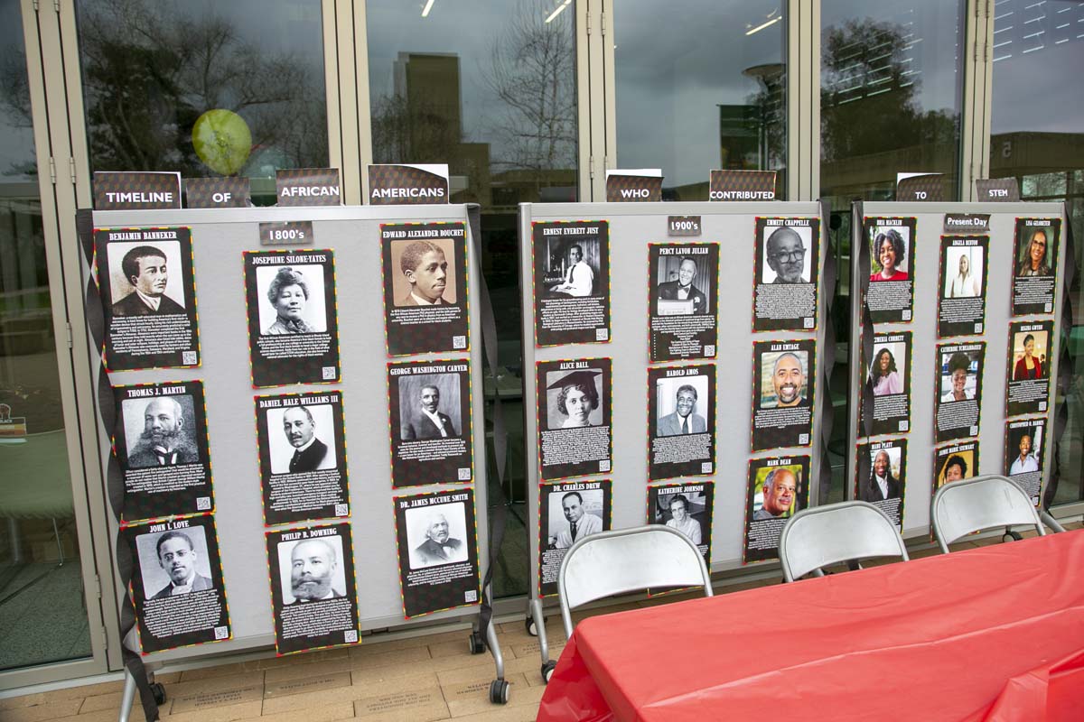 People enjoying the Black History Month closing ceremony