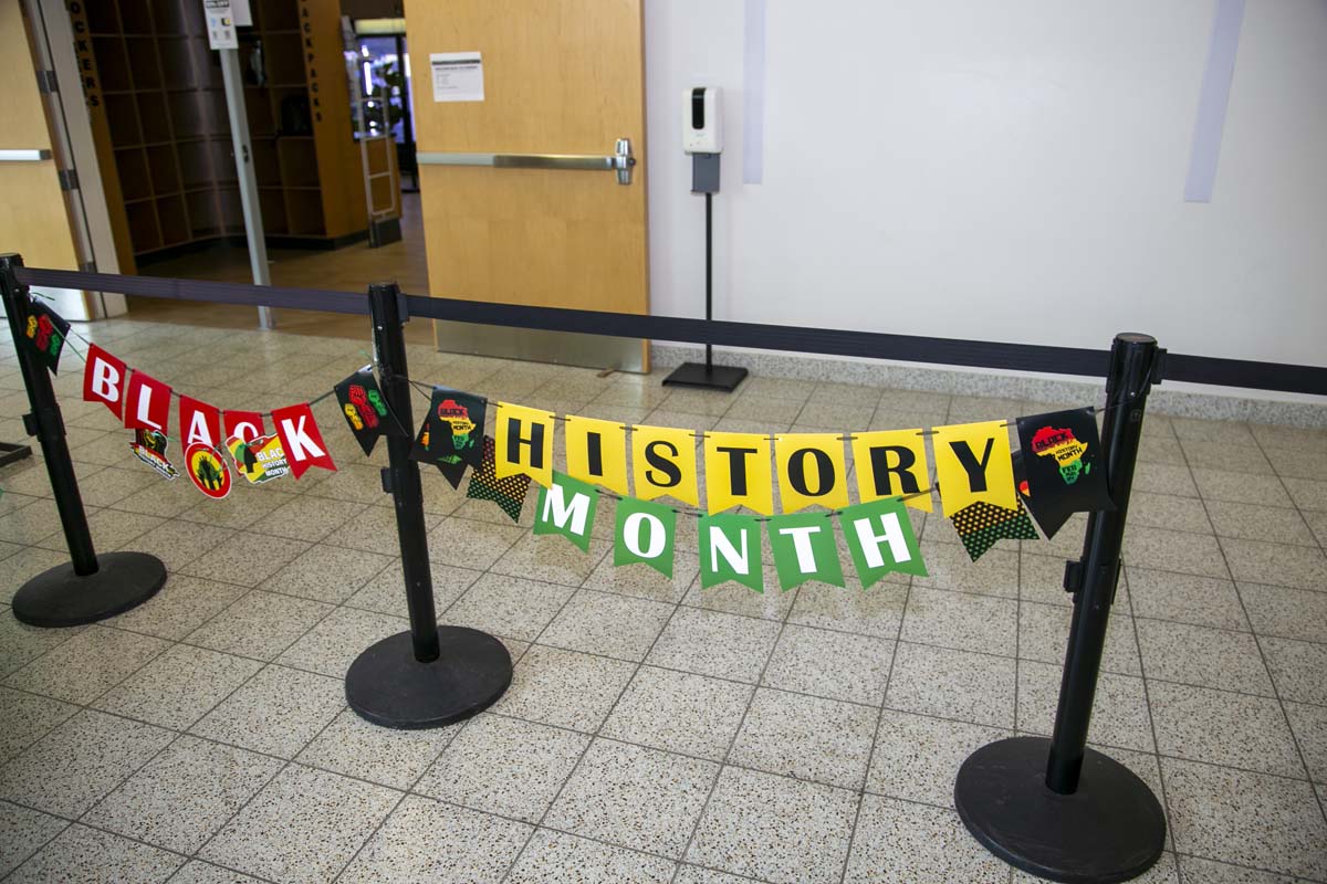 People enjoying the Black History Month closing ceremony