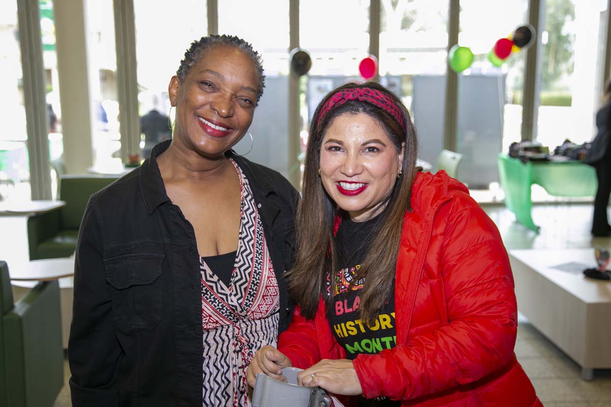 People enjoying the Black History Month closing ceremony