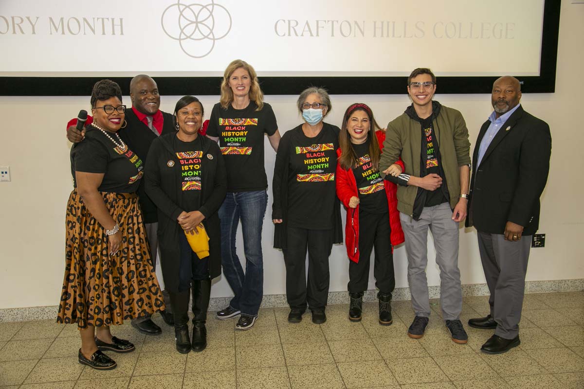 People enjoying the Black History Month closing ceremony