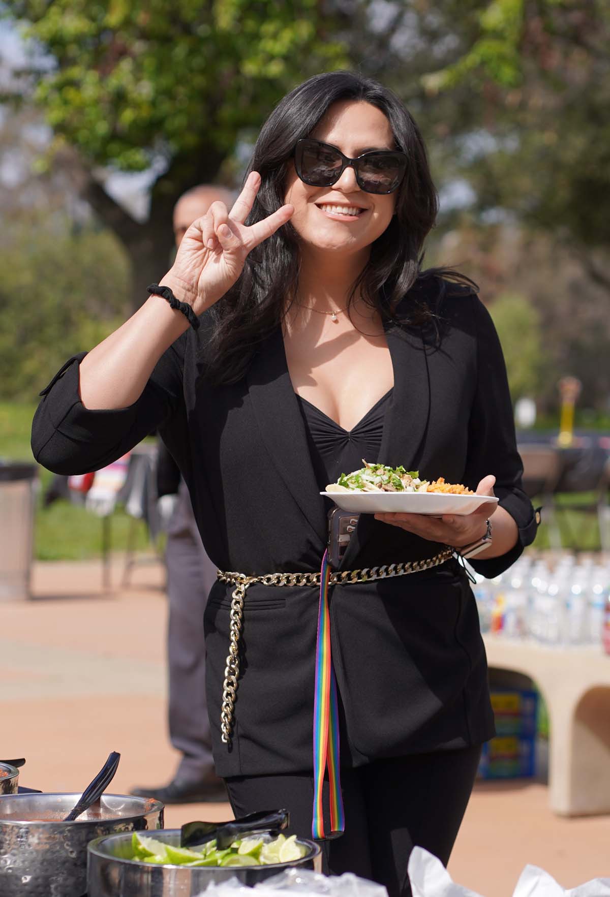 People enjoying the Grad Fair