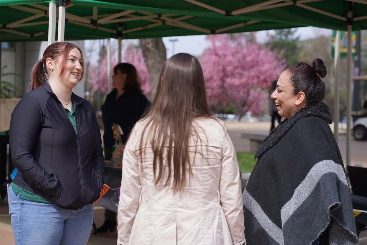 People enjoying the Grad Fair