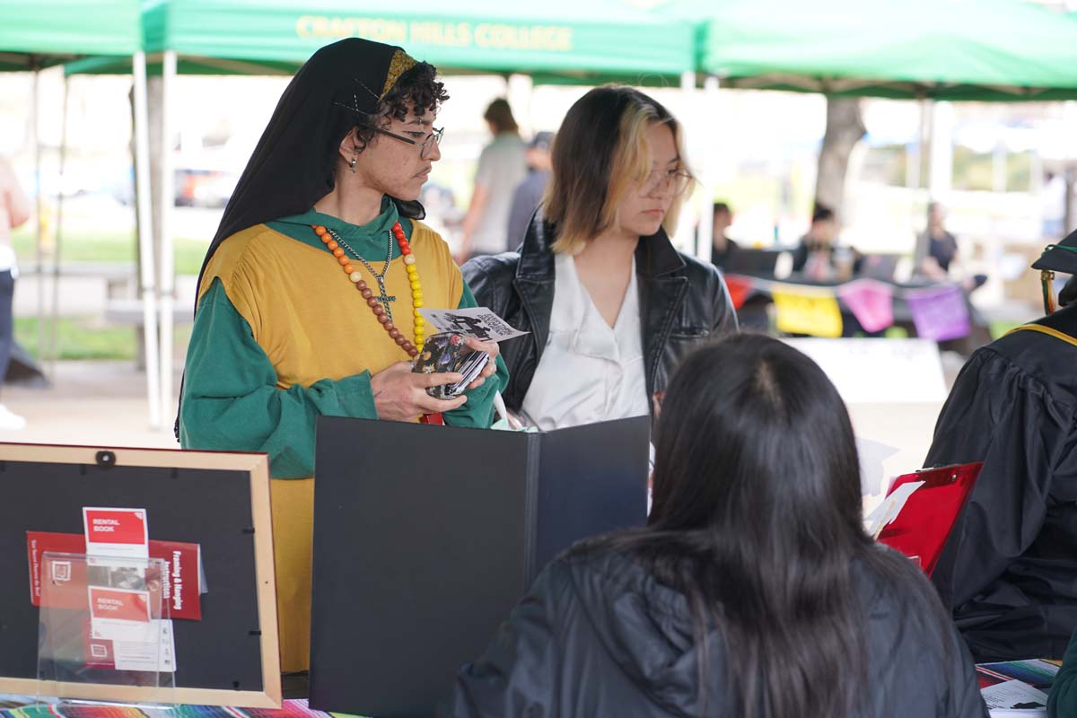 People enjoying the Grad Fair