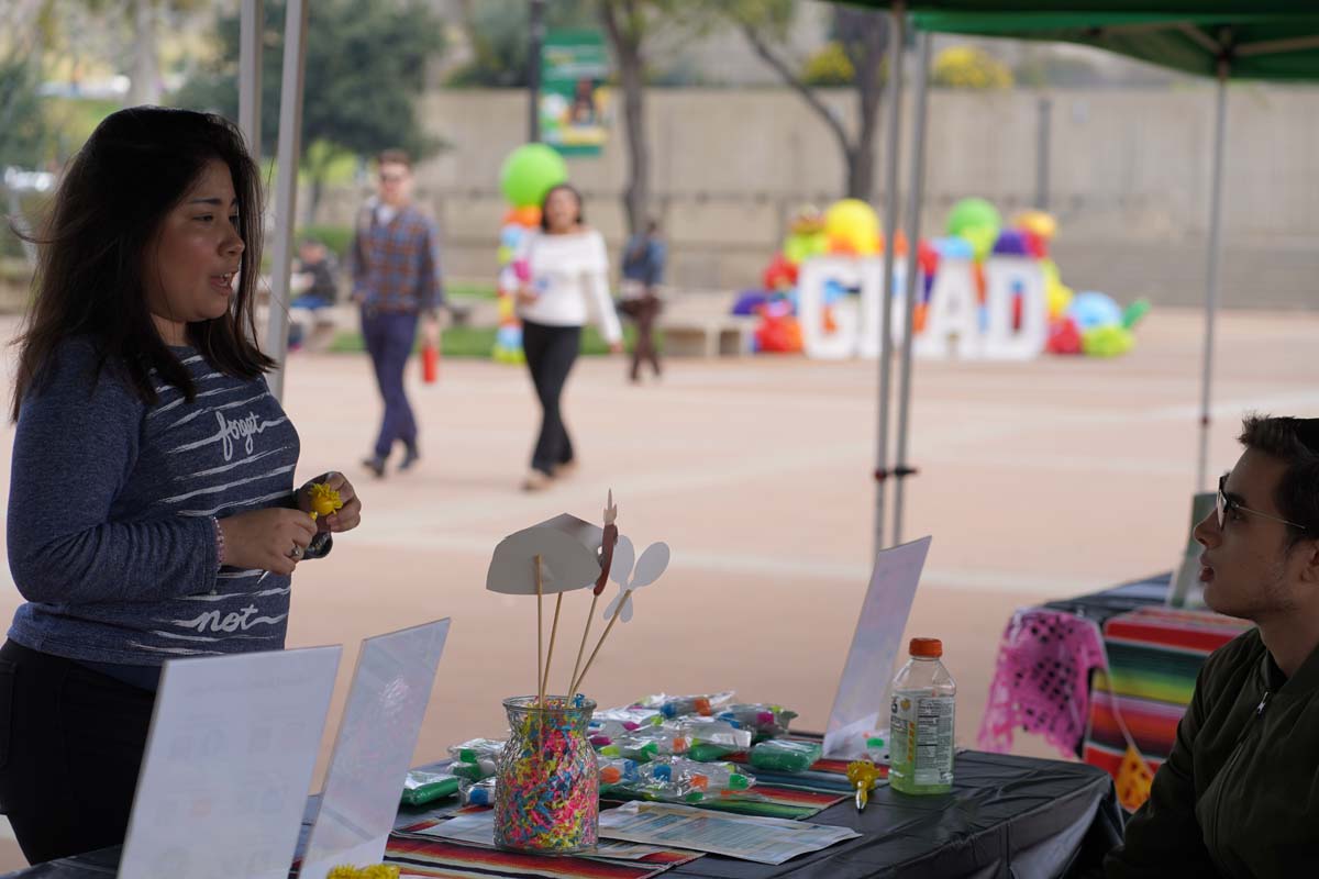 People enjoying the Grad Fair