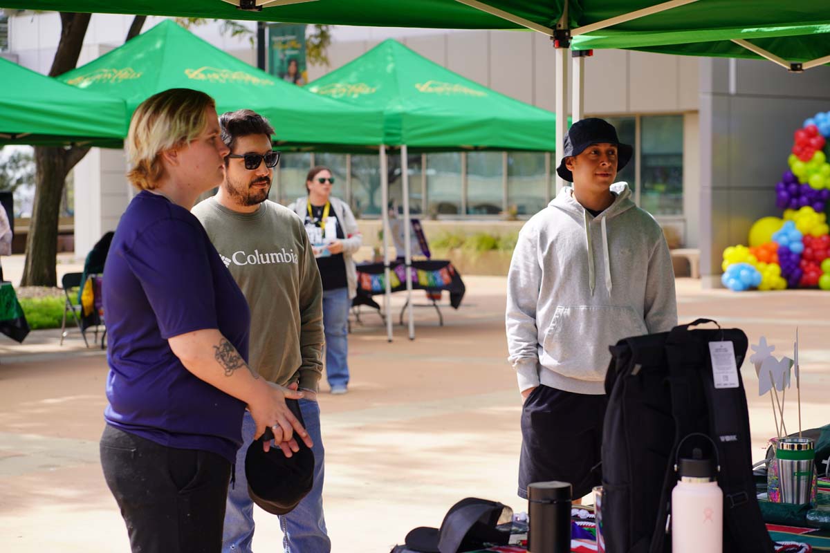 People enjoying the Grad Fair