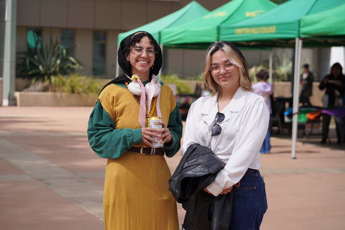 People enjoying the Grad Fair