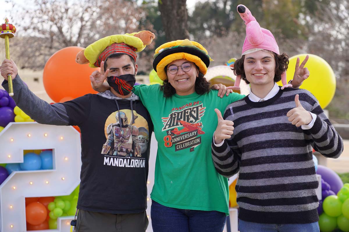 People enjoying the Grad Fair