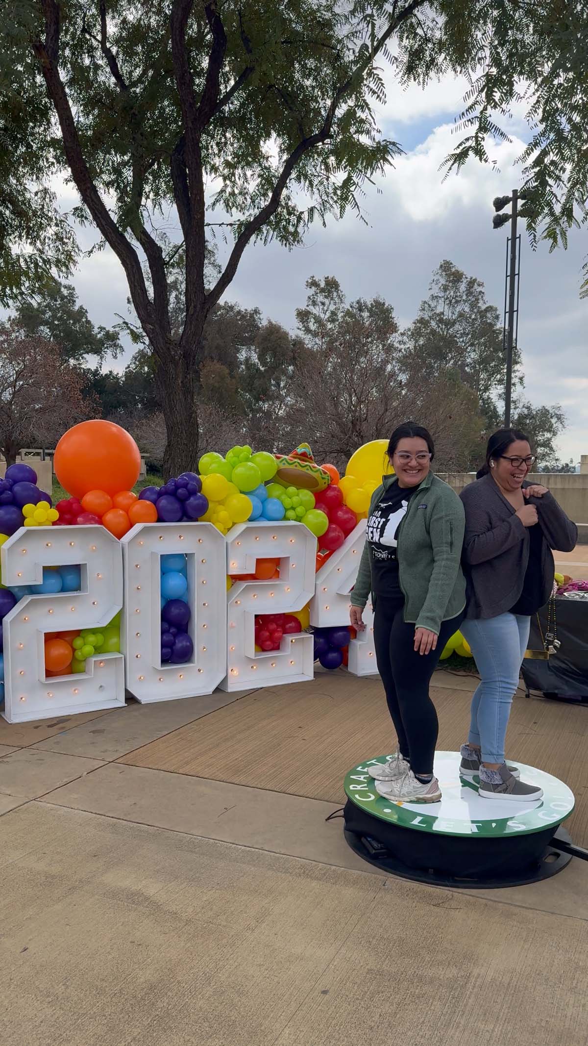 People enjoying the Grad Fair