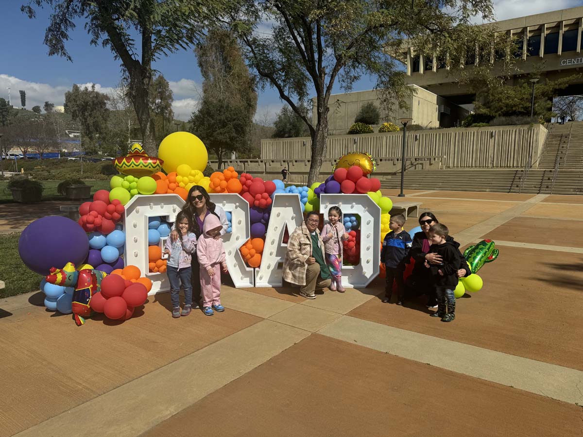 People enjoying the Grad Fair