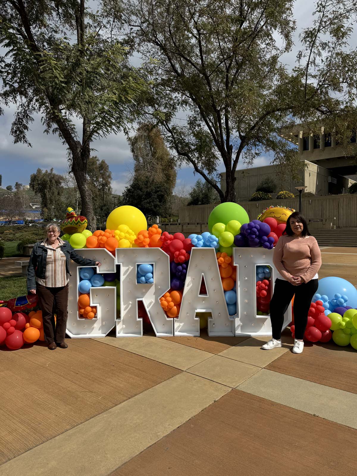 People enjoying the Grad Fair