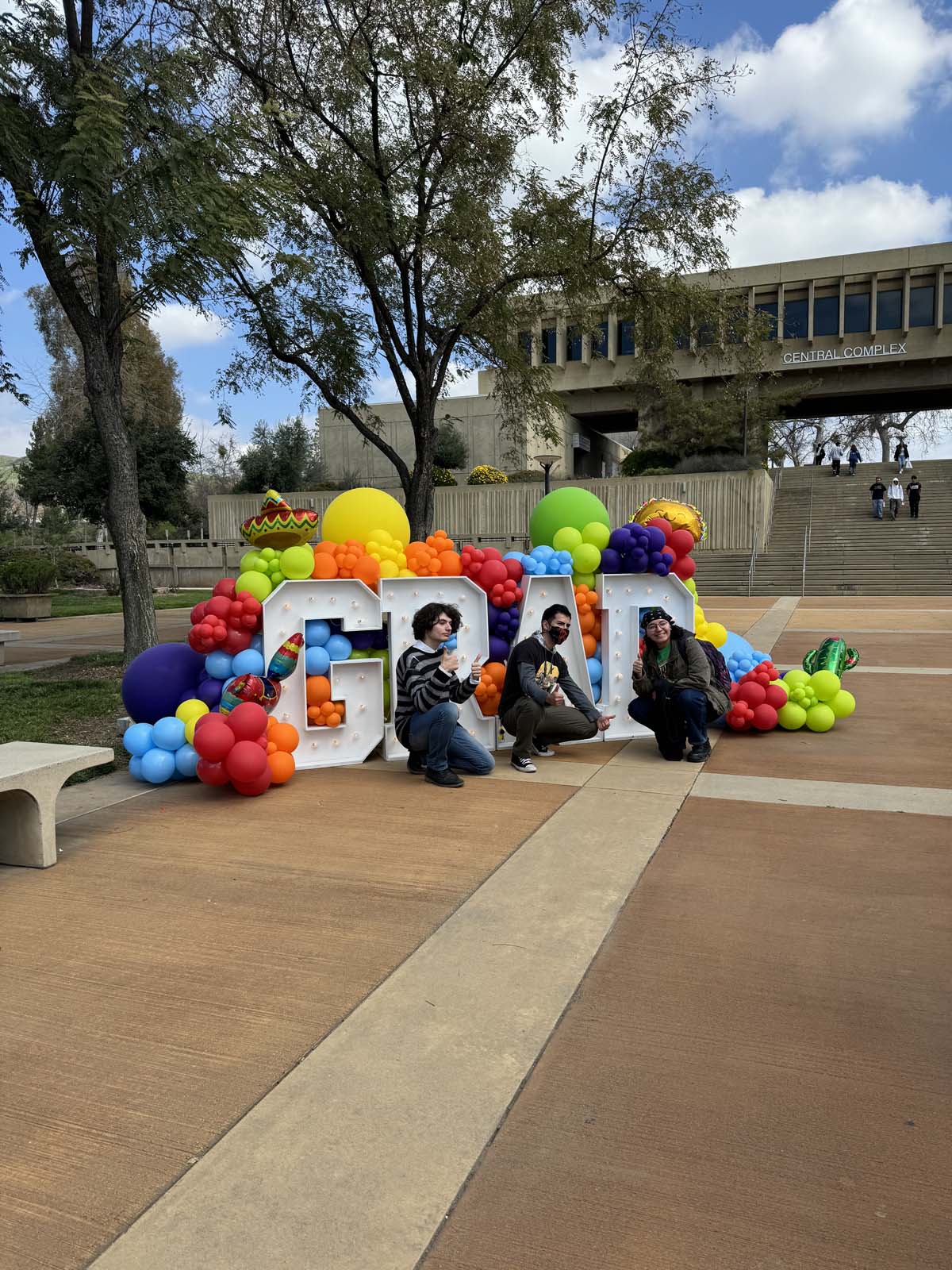 People enjoying the Grad Fair