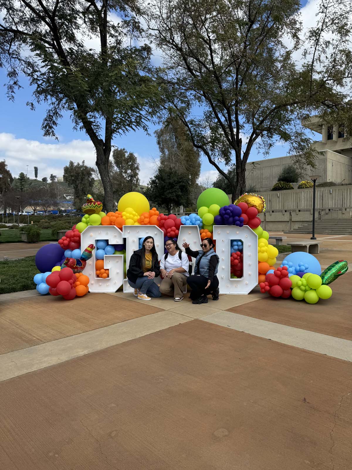 People enjoying the Grad Fair