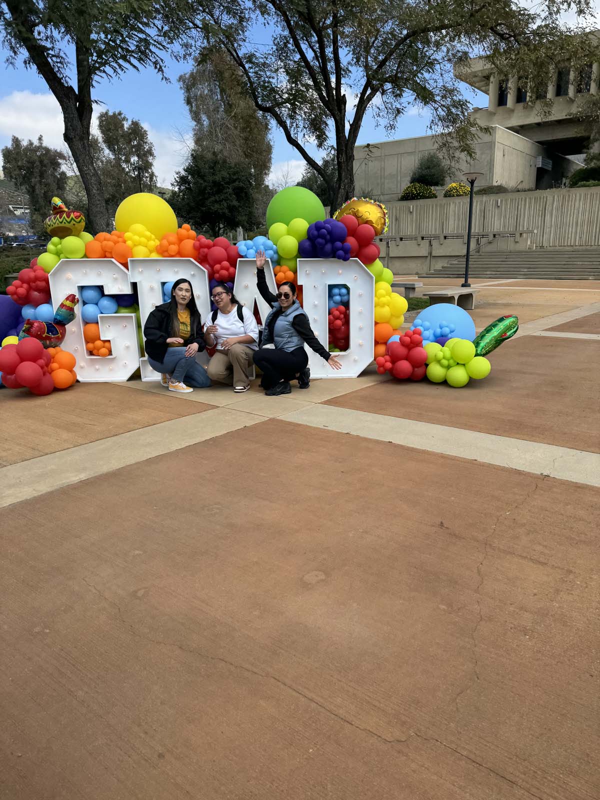 People enjoying the Grad Fair