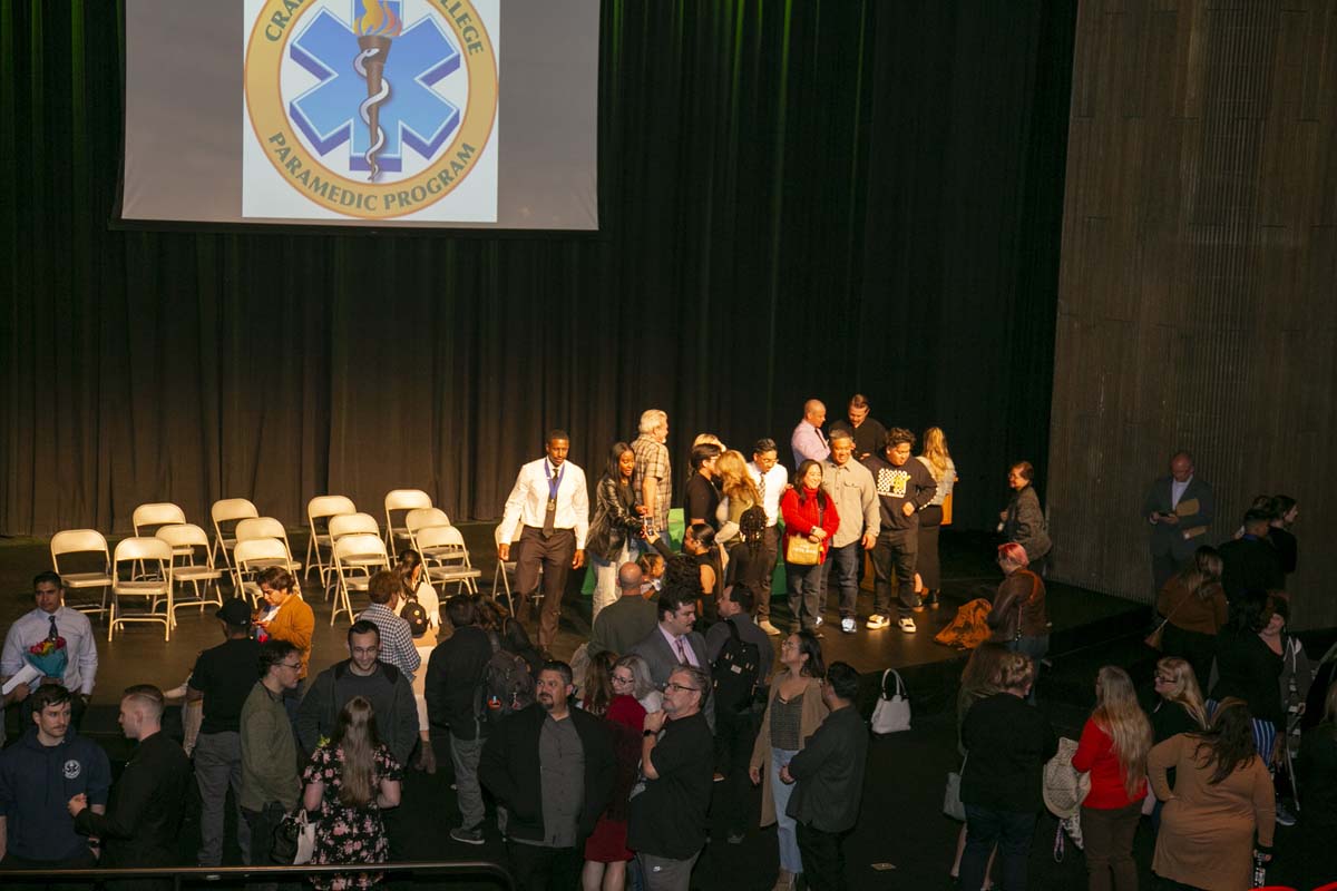 People attending Paramedic 102 Graduation at Crafton Hills College.