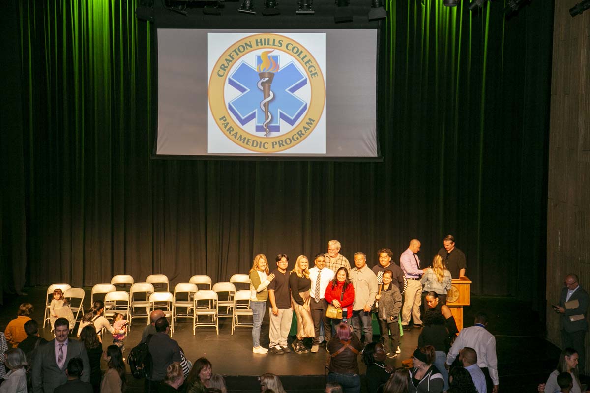 People attending Paramedic 102 Graduation at Crafton Hills College.