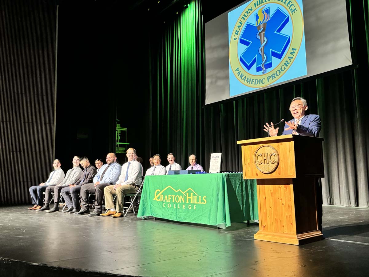 People attending Paramedic 102 Graduation at Crafton Hills College.