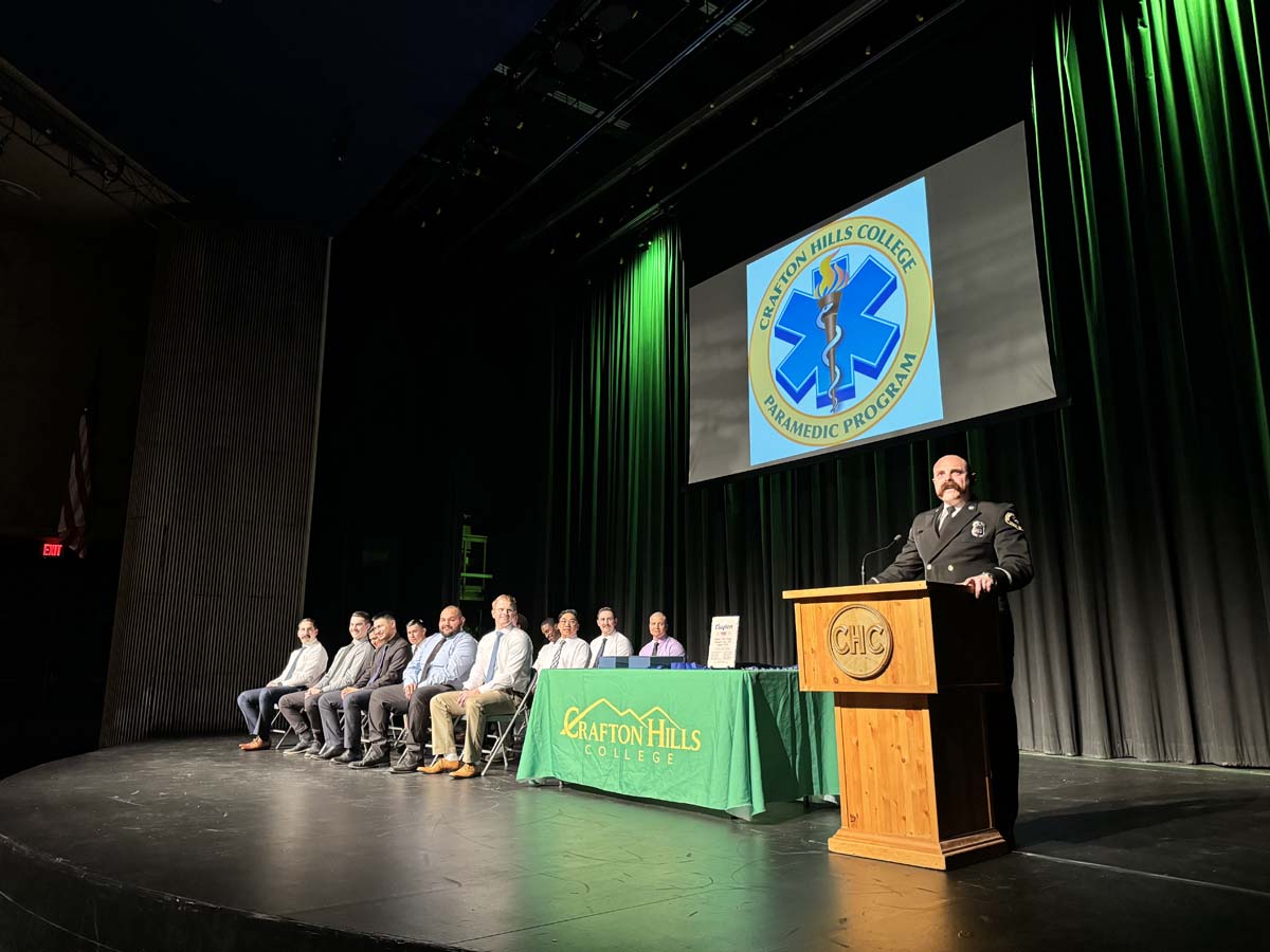 People attending Paramedic 102 Graduation at Crafton Hills College.