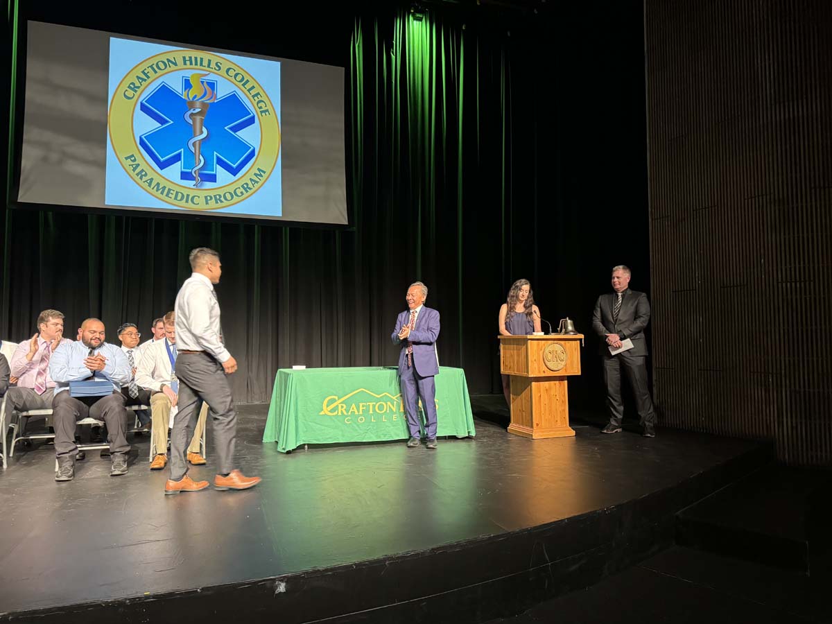 People attending Paramedic 102 Graduation at Crafton Hills College.