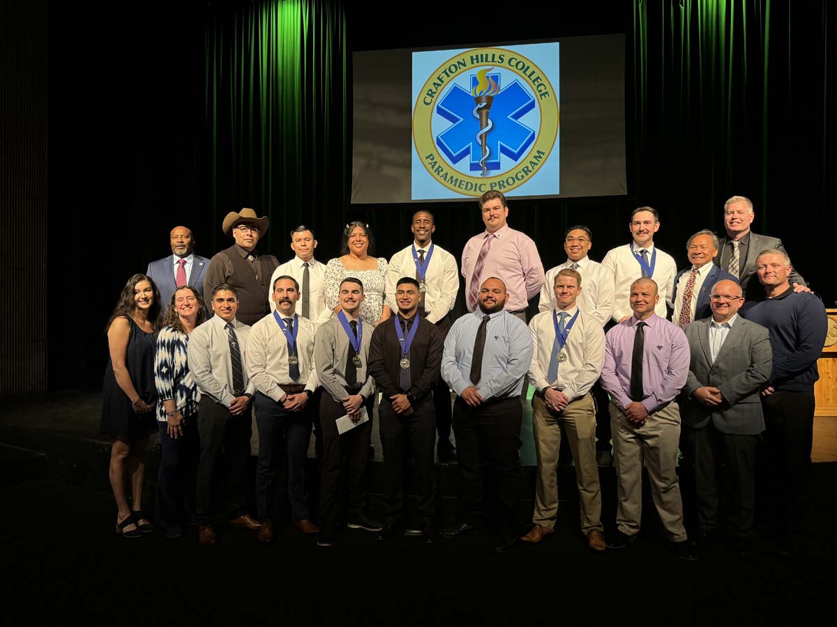 People attending Paramedic 102 Graduation at Crafton Hills College.