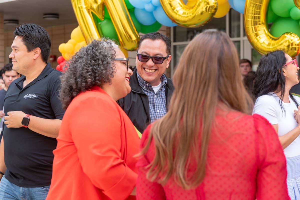 Attendees enjoing the Multicultural Center Grand Opening