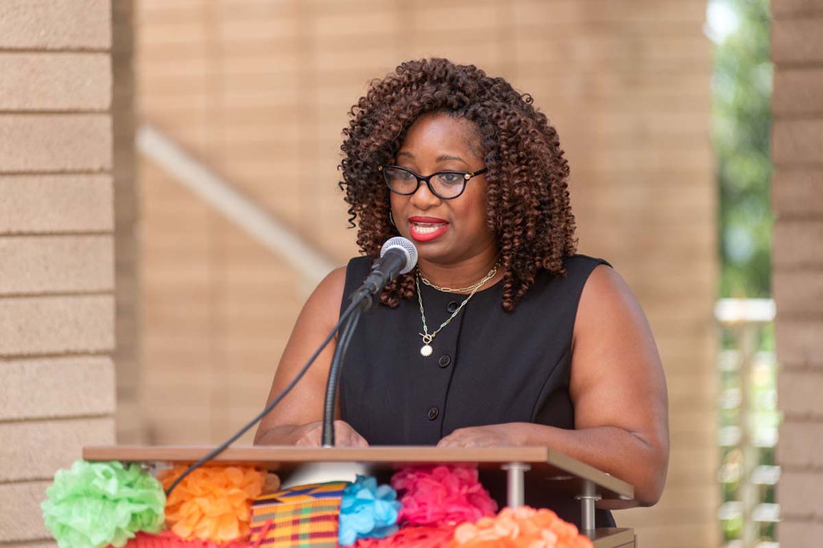 Attendees enjoing the Multicultural Center Grand Opening