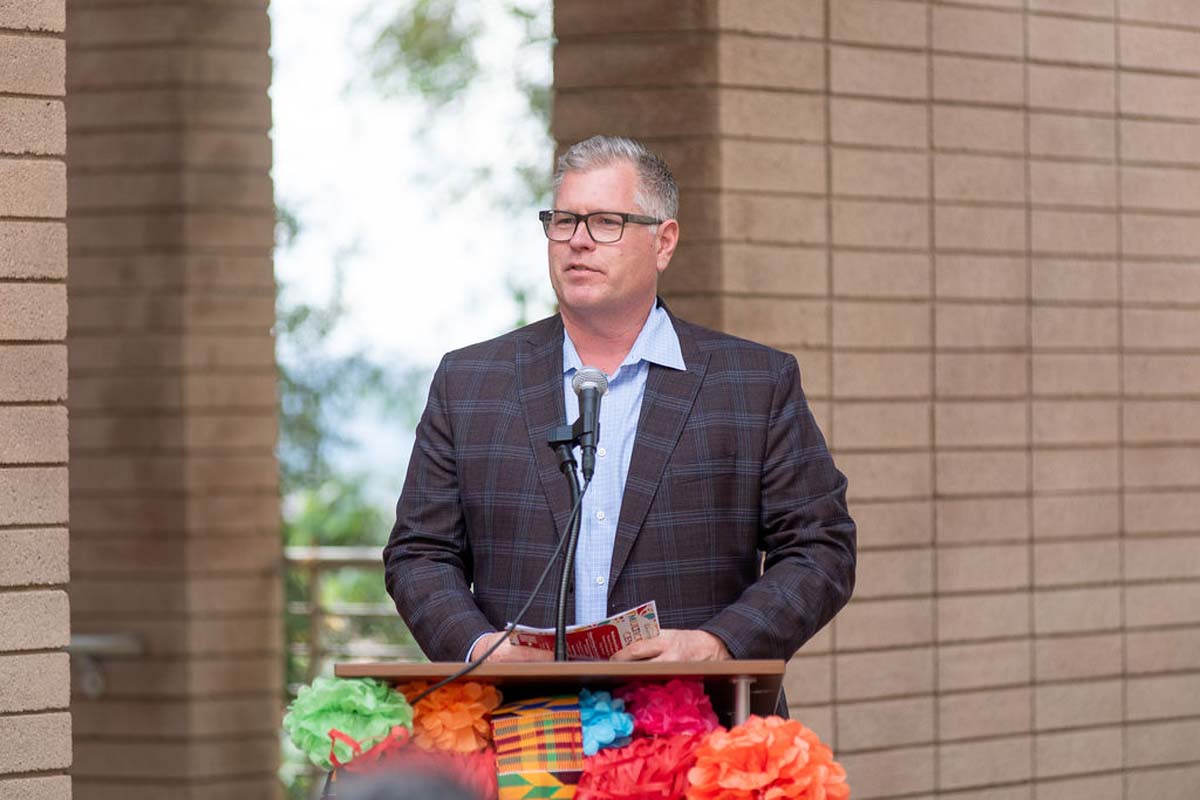 Attendees enjoing the Multicultural Center Grand Opening