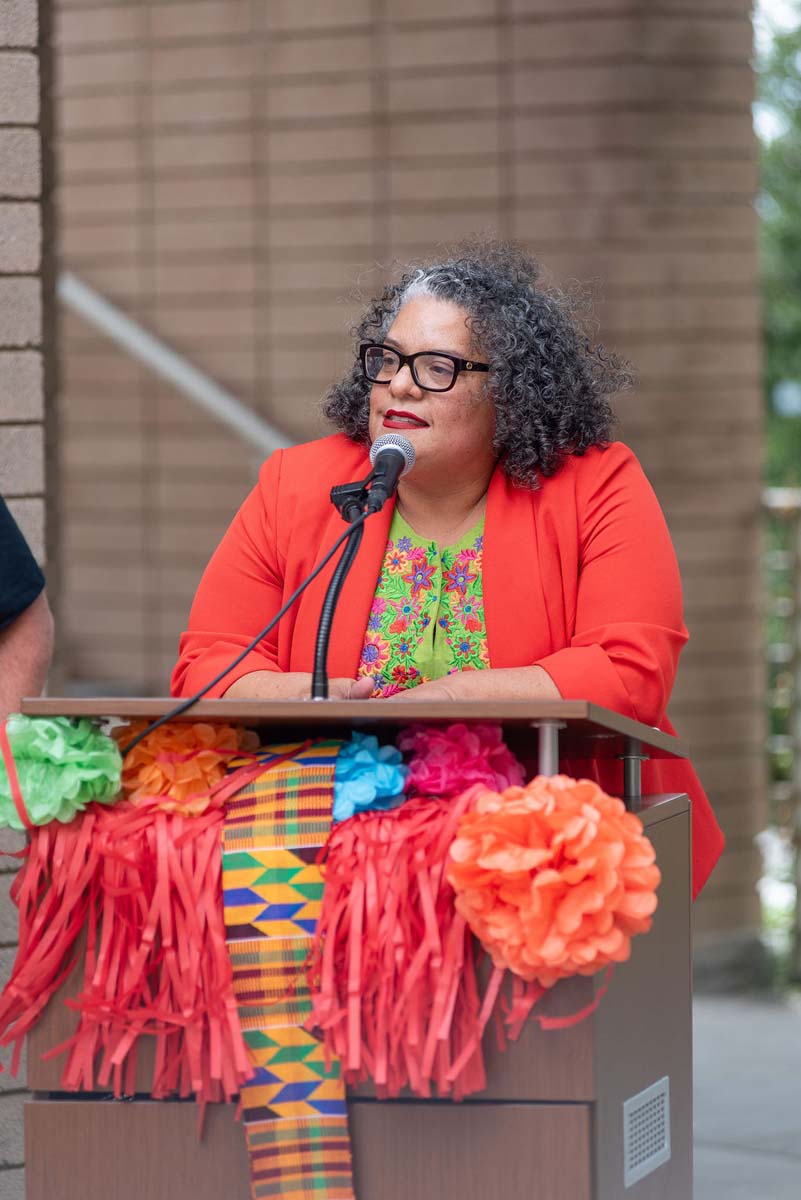 Attendees enjoing the Multicultural Center Grand Opening