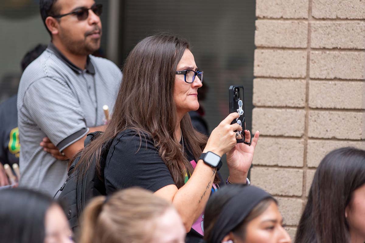 Attendees enjoing the Multicultural Center Grand Opening