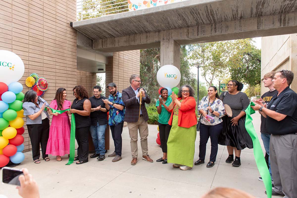 Attendees enjoing the Multicultural Center Grand Opening